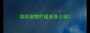 深圳宠物打疫苗多少钱