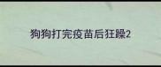 狗狗打完疫苗后狂躁