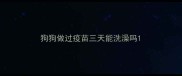 狗狗做过疫苗三天能洗澡吗