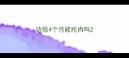 边牧4个月能吃肉吗
