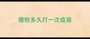 德牧多久打一次疫苗