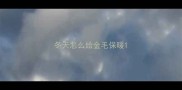 冬天怎么给金毛保暖
