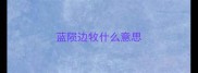 蓝陨边牧什么意思