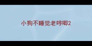 小狗不睡觉老哼唧