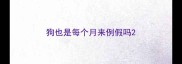 狗也是每个月来例假吗