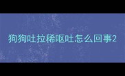 狗狗吐拉稀呕吐怎么回事