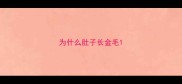 为什么肚子长金毛