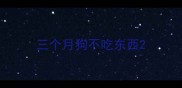 三个月狗不吃东西