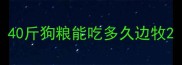 40斤狗粮能吃多久边牧