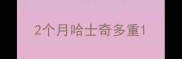 2个月哈士奇多重