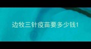 边牧三针疫苗要多少钱