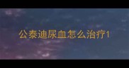 公泰迪尿血怎么治疗