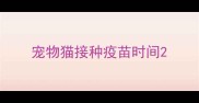 宠物猫接种疫苗时间