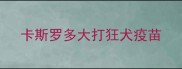 卡斯罗多大打狂犬疫苗