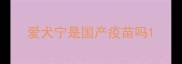 爱犬宁是国产疫苗吗