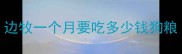 边牧一个月要吃多少钱狗粮