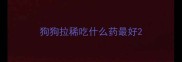 狗狗拉稀吃什么药最好