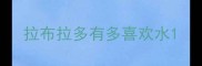 拉布拉多有多喜欢水