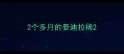2个多月的泰迪拉稀