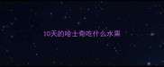 10天的哈士奇吃什么水果