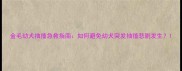 金毛幼犬抽搐急救指南如何避免幼犬突发抽搐悲剧发生