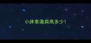 小体泰迪肩高多少