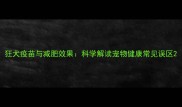 狂犬疫苗与减肥效果科学解读宠物健康常见误区