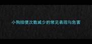 小狗排便次数减少的常见表现与危害
