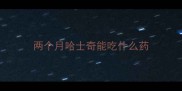 两个月哈士奇能吃什么药