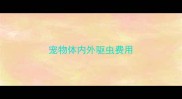 宠物体内外驱虫费用