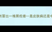 救命我家拉布拉多背上突然冒出一堆黑疙瘩是皮肤病还是中毒了附全网最全处理指南