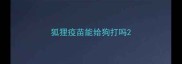 狐狸疫苗能给狗打吗