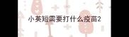 小英短需要打什么疫苗