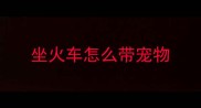 坐火车怎么带宠物