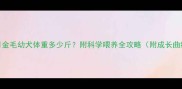 3个月金毛幼犬体重多少斤附科学喂养全攻略附成长曲线图