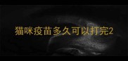 猫咪疫苗多久可以打完