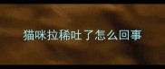 猫咪拉稀吐了怎么回事