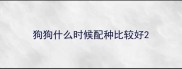狗狗什么时候配种比较好