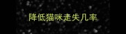降低猫咪走失几率