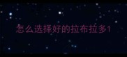 怎么选择好的拉布拉多