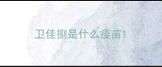 卫佳捌是什么疫苗