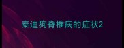泰迪狗脊椎病的症状