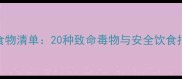 狗狗猫咪不能吃的食物清单20种致命毒物与安全饮食指南附中毒急救