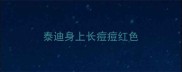 泰迪身上长痘痘红色