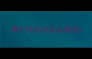 两个月的鸟怎么养活