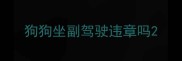 狗狗坐副驾驶违章吗