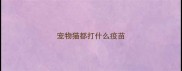 宠物猫都打什么疫苗