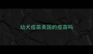 幼犬疫苗美国的疫苗吗