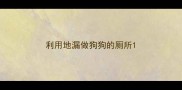 利用地漏做狗狗的厕所