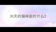 30天的猫咪能吃什么